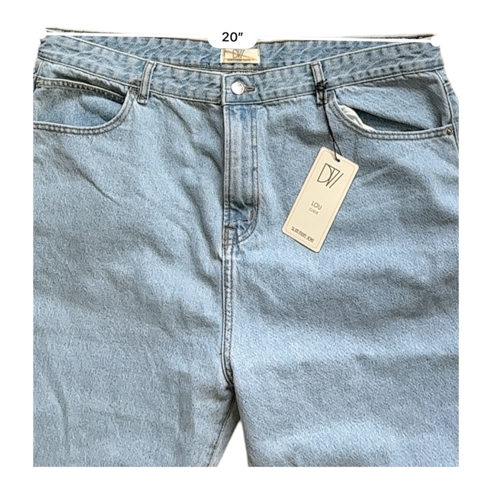 ASOS Don’t Think Twice Plus Lou Mom Jean Light Wash Women’s Size 18 NWT - Picture 7 of 10